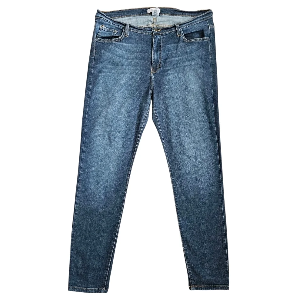 Orvis‎ Womens Straight Leg Jeans Blue Medium Wash Stretch Denim 40x34
